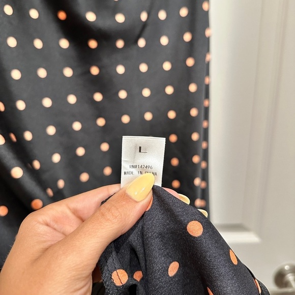 Isalis Satin Polka Dot Open Back Midi Dress - Picture 8 of 8